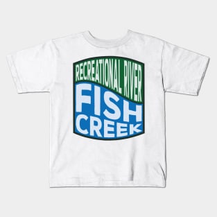 Fish Creek Recreational River Wave Kids T-Shirt